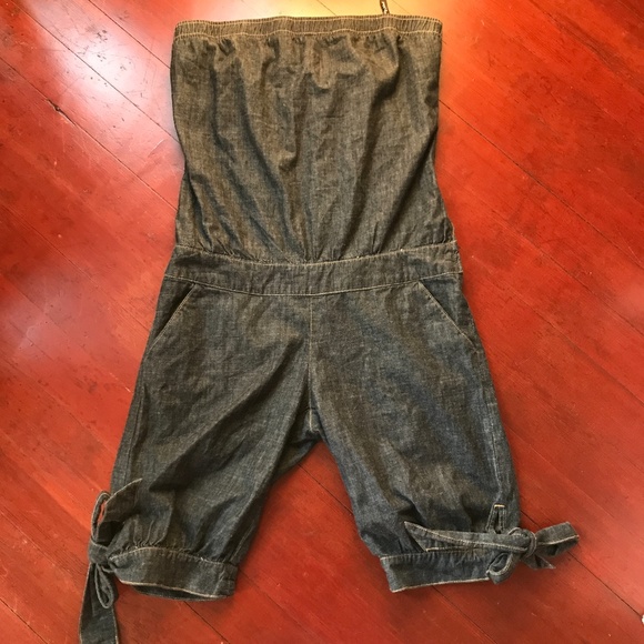 Baby Phat Pants - Baby Phat Denim Strapless Jumpsuit - Size 13